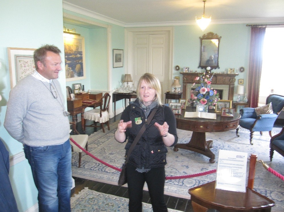 Lorna giving a tour of Skaill House